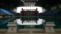 Kolam renang utama di Aquatic Stadium di Jakabaring Sport City. Berstandar internasional dan pernah dipakai untuk SEA Games 11.
