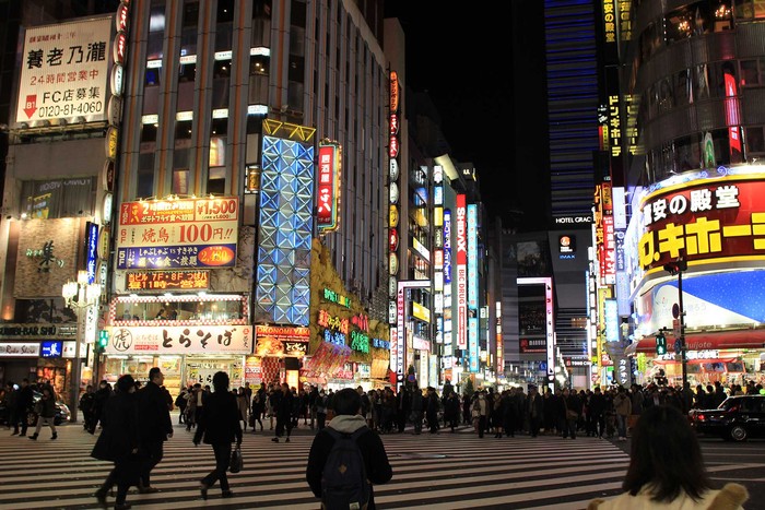 Kawasan Red Light District Kabukicho di Kota Tokyo, Jepang