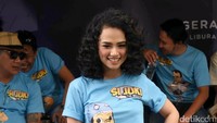Ia didapuk untuk mengisi suara dari karakter Juleha di film yang diangkat dari komik milik Faza Meonk. Pool/Noel/detikFoto.