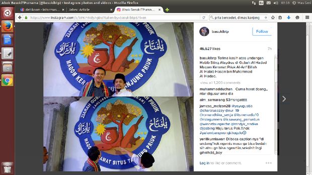 Ahok Kunjungi Makam Mbah Priok di Koja Jakarta Utara