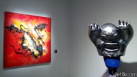 Foto: Sungguh beruntung saya bisa melihat pameran ini. Karya seninya begitu unik dan relatif bisa nikmati (Wahyu/detikTravel)