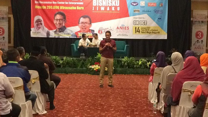 Sandiaga Sindir Ahok-Djarot di Hadapan Pengusaha UMKM Jakbar