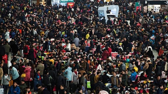Adat Chunyun, yakni mudik massal penduduk China menjelang Imlek