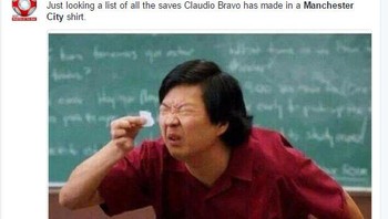 Performa Claudio Bravo, kiper City, pun banyak dipertanyakan dan dinilai hanya membuat sedikit kontribusi. Foto: Istimewa