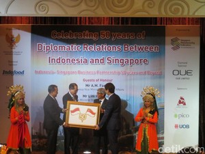 Ratusan Pengusaha Hadiri Peringatan 50 Tahun Kerja Sama RI-Singapura