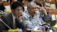 Pimpinan KPK menghadiri rapat dengar pendapat di ruang rapat Komisi III, gedung DPR, Senayan, Jakarta.