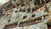 Di Bukit Malilin inilah terdapat banyak tengkorak leluhur orang Toraja. Diyakini, inilah lokasi tempat wisatawan berpose melecehkan makam Toraja. (dok detikcom)