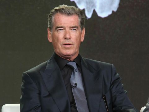PASADENA, CA - JANUARY 14:  Actor Pierce Brosnan speaks onstage during the AMC presentation of The SON, HUMANS Season 2, Better Call Saul Season 3 on January 14, 2017 in Pasadena, California.  (Photo by Jesse Grant/Getty Images for AMC Networks)