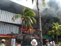  Penampakan kebakaran Pasar Senen pada pukul 10.49 WIB-11.00 WIB, Kamis (19/1/2017)