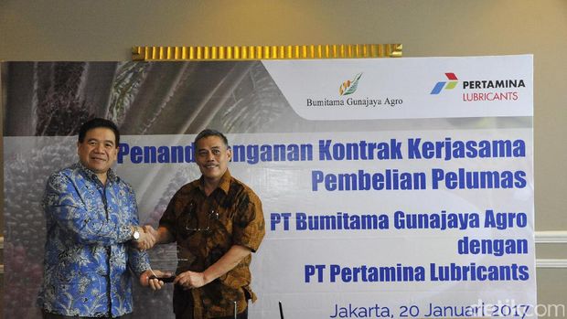 Kerja sama Pertamina Lubricants dan PT Bumitama Gunajaya Agro