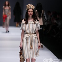 Happa by Mel Ahyar X Andien mengangkat tema Ono Niha di Jakarta Fashion Week 2017. Senayan City. Jakarta. [Foto: Mohammad Abduh/Wolipop]