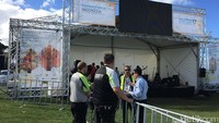 Kegiatan promosi pariwisata Indonesia ini bertempat di tepi pantai sekaligus taman bermain St Kilda Beach, sebuah taman publik yang favorit dikunjungi warga Melbourne (Isfari/detikTravel)
