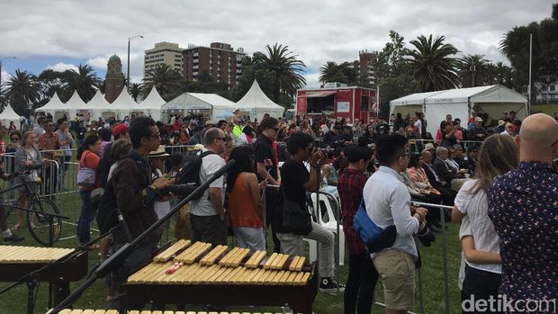 Keramaian pengunjung di Wonderful Indonesia Beach Fest 2017 di Melbourne (Isfari/detikTravel)