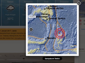 Gempa 5,6 SR Terjadi di Pulau Morotai Maluku
