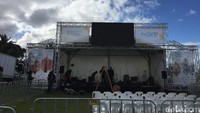 Panggung yang akan jadi venue acara. Dengan kegiatan ini, diharapkan warga Australia juga akan diperkenalkan Indonesia sesungguhnya. Indonesia dengan kemajemukan, keragaman, dan keragaman budaya dan alamnya (Isfari/detikTravel)