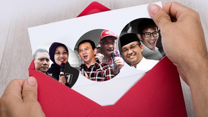 Survei GRP: Agus-Sylvi 47%, Ahok-Djarot 23%, dan Anies-Sandi 25%
