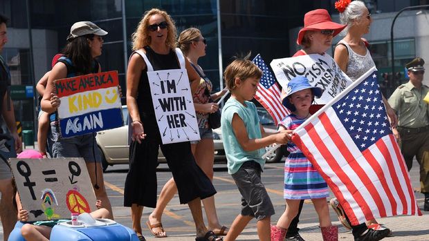 Sehari Pasca Pelantikan Presiden AS, Demo Anti-Trump Meluas
