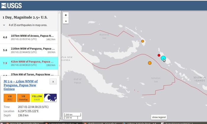 Gempa 7,9 SR di Papua Nugini Tak Berpotensi Tsunami di Indonesia