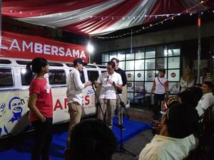 Sandiaga Hadiri Launching Video Klip Kampanye yang Dibuat Relawan