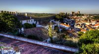 Pemandangan Kota Obidos, Portugal