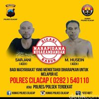 Polisi Buru Dua Napi LP Nusakambangan yang Kabur