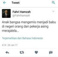 Tanggapan Fahri Hamzah Soal Cuitan 'Babu' di Twitternya