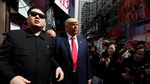 Kemesraan Kim Jong Un dan Donald Trump