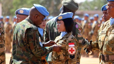Prajurit TNI di Sudan Terima Medali Kehormatan PBB