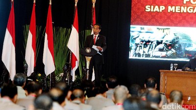 Jokowi Beri Wejangan di Rapim Polri