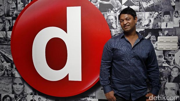 Saroo Brierly ketika berkunjung ke kantor detik.com