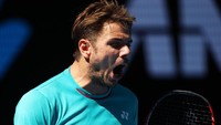 Stan Wawrinka sendiri melaju ke semifinal setelah berduel sengit dengan Jo-Wilfried Tsonga. Clive Brunskill/Getty Images.