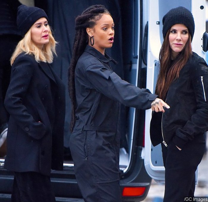 Intip Sandra Bullock, Rihanna dan Sarah Paulson Syuting Oceans Eight