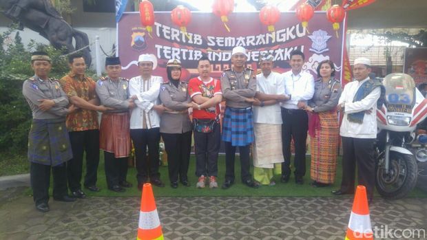 Cengli, Cara Unik Satlantas Semarang Tunjukan Kebhinekaan