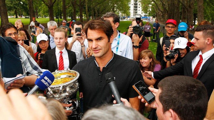Perayaan Hingga Larut Federer dan Anak-Anaknya