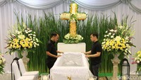 Ruben dan Jordi Onsu saat ditemui di Rumah Duka Sentosa, Jakarta Pusat pada Senin (30/1/2017). Hanif Hawari/detikHOT