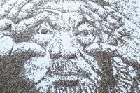 Wah! Lukisan Artis Ai Weiwei Ini Terbuat dari 20.000 Biji Bunga Matahari