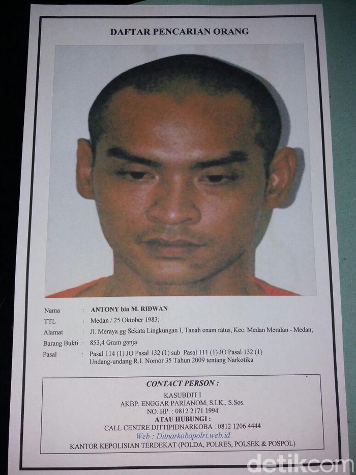 Diburu 30 Polisi, Antony Jadi Otak Tahanan Kabur dari Bareskrim