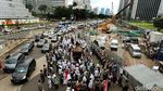 Massa FPI Bergerak ke Polda, Jalan Sudirman Macet