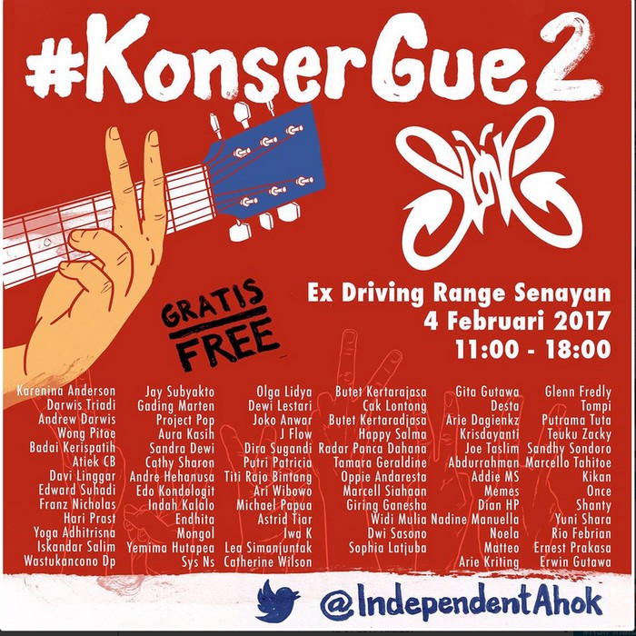 Puluhan Musisi Gabung di #KonserGue2 Sabtu Ini