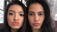 Raline Shah tampak berpose duck face bersama Pevita Pearce. (Dok. Instagram/ralineshah)