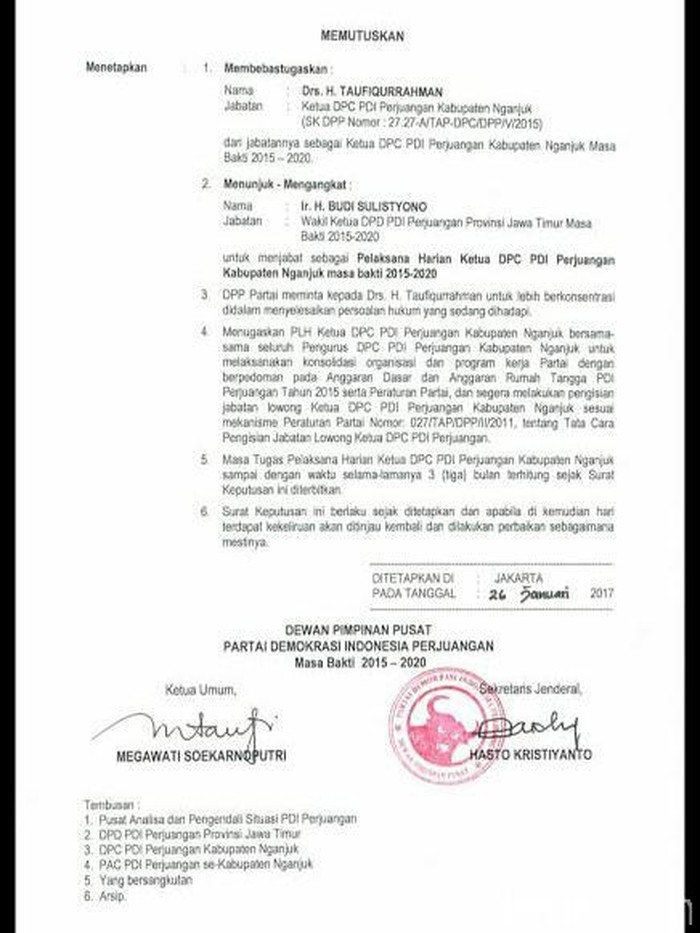 Bupati Nganjuk Dikabarkan Dipecat dari Ketua DPC PDIP