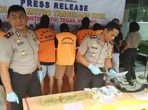 Polisi Tangkap 6 Orang Pengedar Ganja di Tangerang