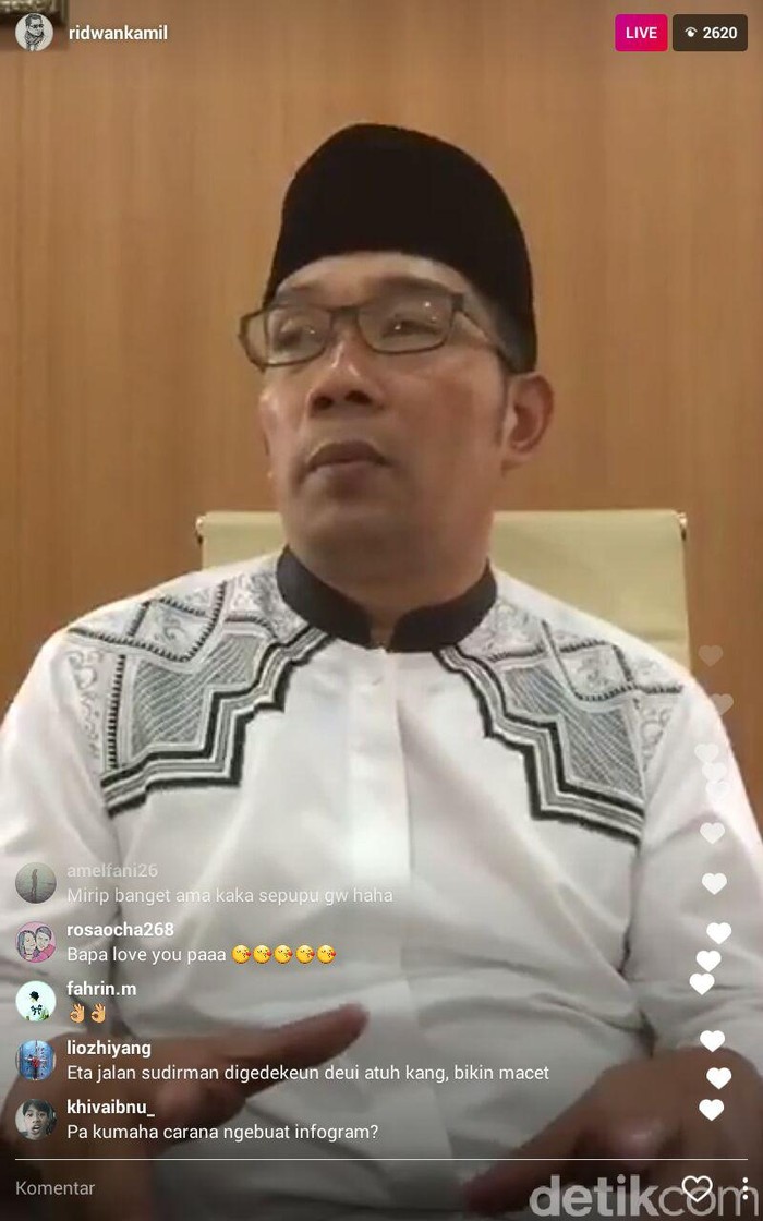 Ridwan Kamil dan Kegemarannya Berinstagram Story Live