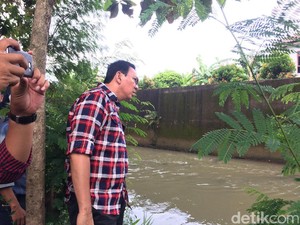 Saat Ahok Lihat Tumpukan Sampah di Pinggiran Kali di Cipayung