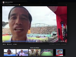 Jokowi nge-Vlog di Arena Piala Presiden 2017