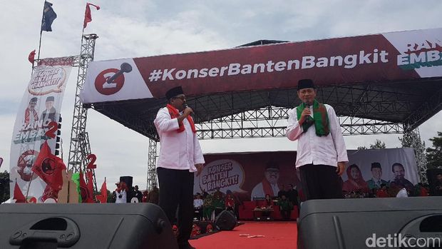  Kampanye akbar cagub/cawagub Banten, Rano Karno-Embay Mulya Syarief di Tangerang, Sabtu (4/2/2017)