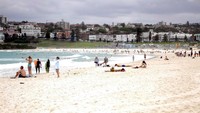 Foto: Setiap harinya, pantai ini bisa dikunjungi ribuan wisatawan. Pada puncak liburan musim panas, jumlah pengunjungnya bahkan bisa menembus angka ratusan ribu. Wajar bila Bondi jadi pantai paling populer di Australia (Wahyu/detikTravel)