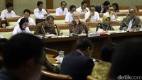 Suasana raker Menteri Perdagangan Enggartiasto Lukita dengan Komisi VI.