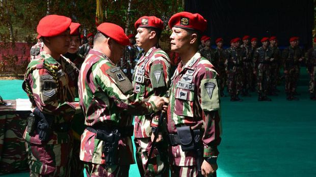 Sertijab dipimpin oleh Danjen Kopassus Mayjen Madsuni.