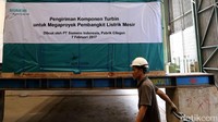 Turbin itu akan dikapalkan untuk proyek pembangkit listrik di Mesir.